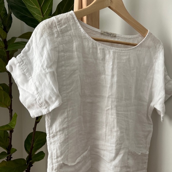 Made in Italy Linen Francesca Bettini Too Tee Summer Vibe S - Picture 2 of 4